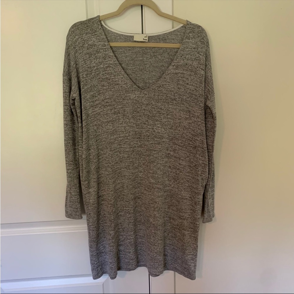 Aritzia Wilfred Free Gail Tunic Dress lightweight gray